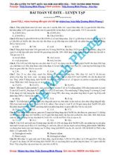 Tài liệu luyện thi THPT Quốc gia môn Hóa học năm 2020 - Bài toán về este - Luyện tập - Dương Minh Phong